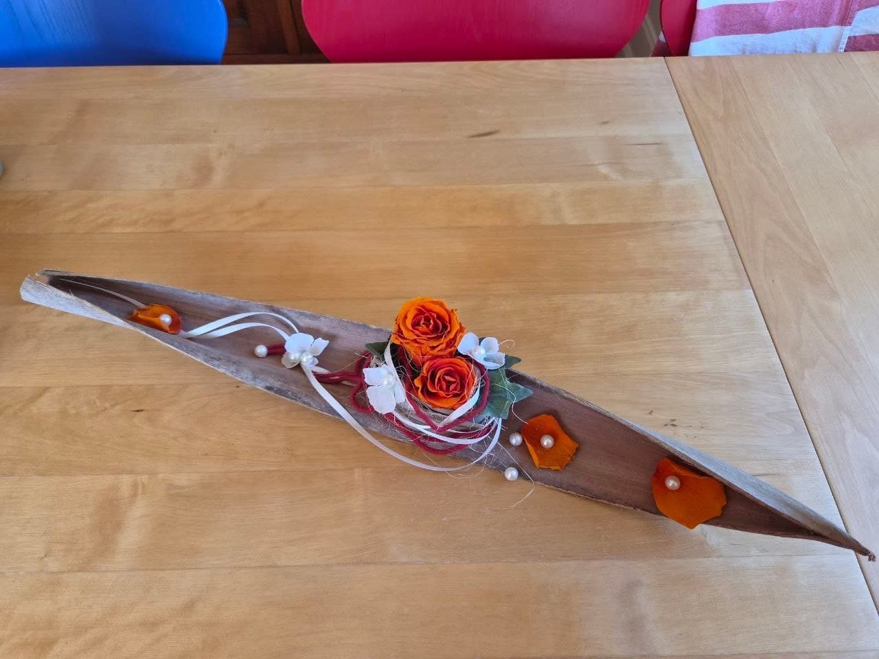 Dekoobjekt mit konservierten Rosen ca. 75cm