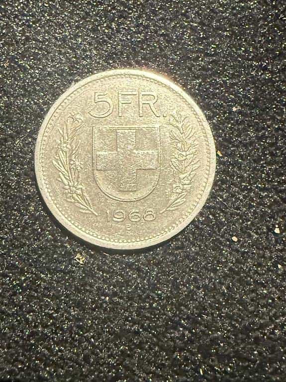 Pièce de 5chf de 1968