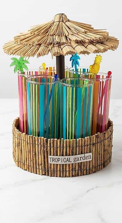 Kit Cocktail Palma avec 6 verres colorés