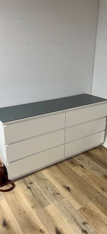 Kommode Weiss mit 6 Schubladen