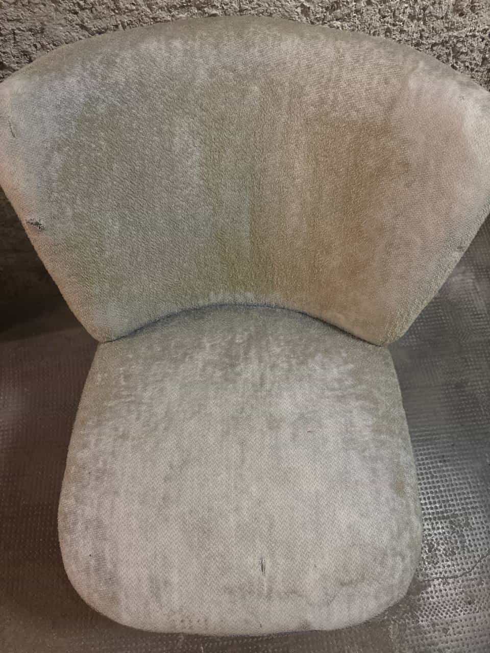 Sessel aus Stoff, grau-beige