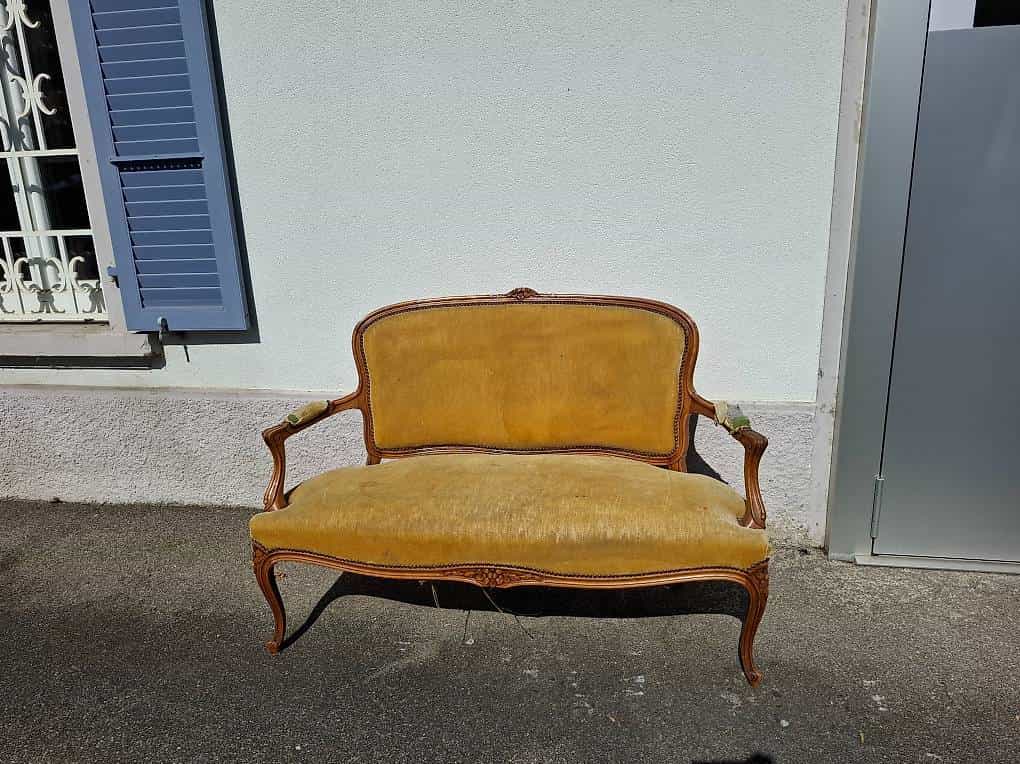 Ancien canapé fauteuil vintage
