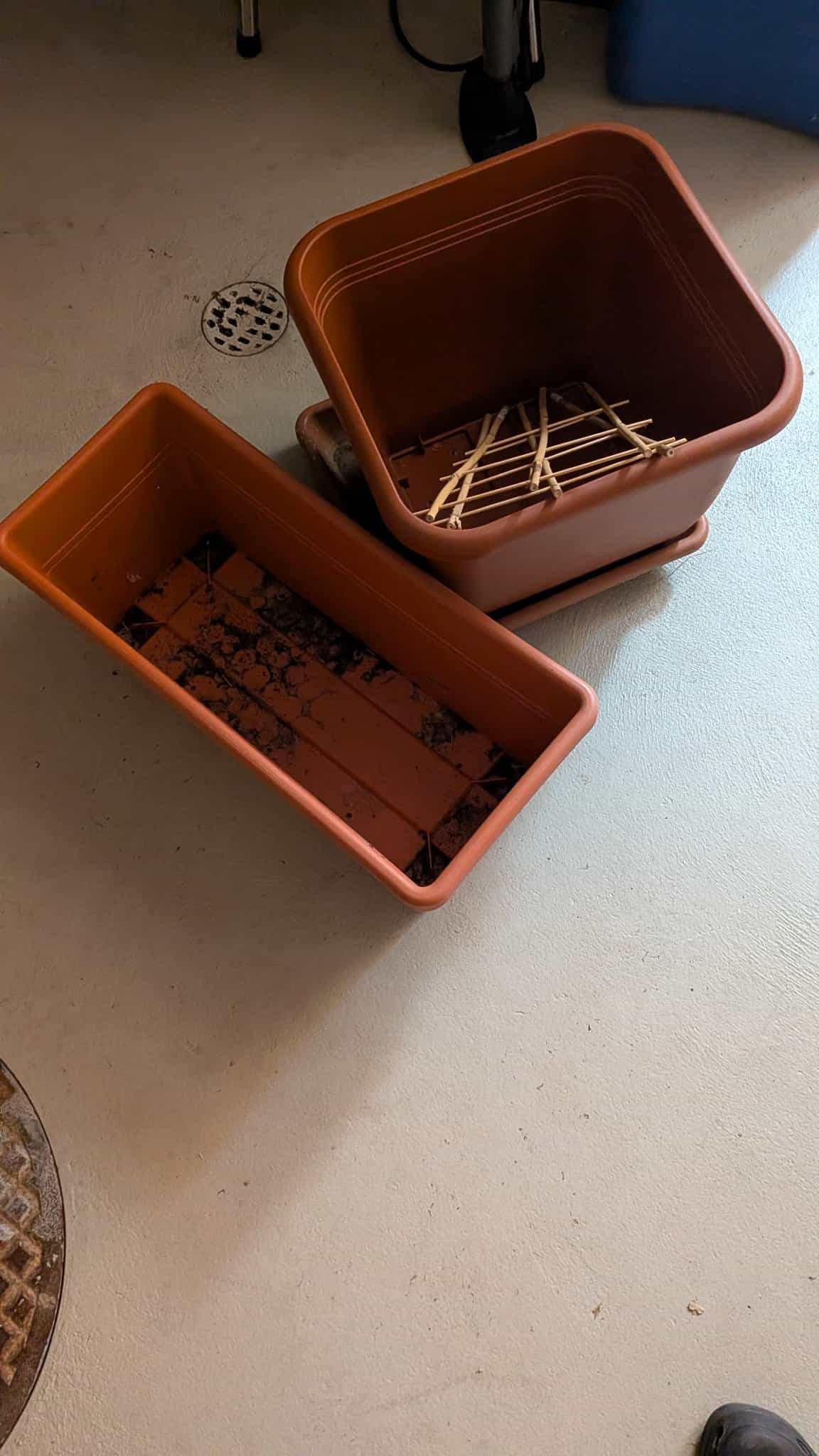 Blumentöpfe orange, 2er Set