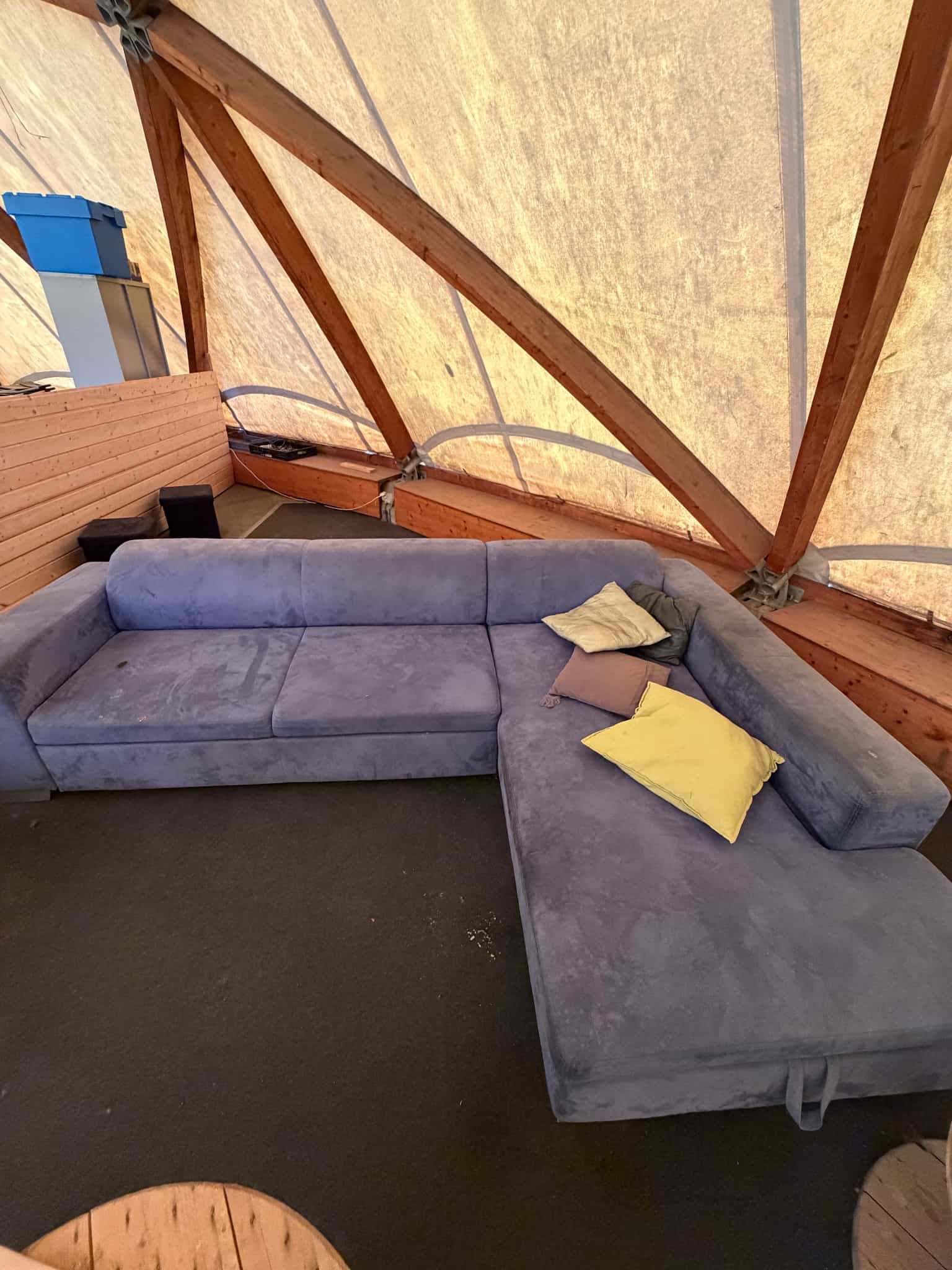 Sofa-Ecke Stoff, grau