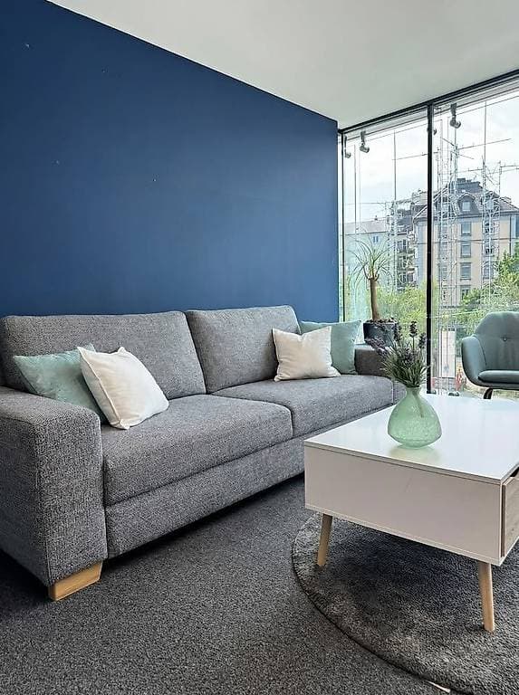 3-Sitzer Sofa grau, Bouclé-Stoff