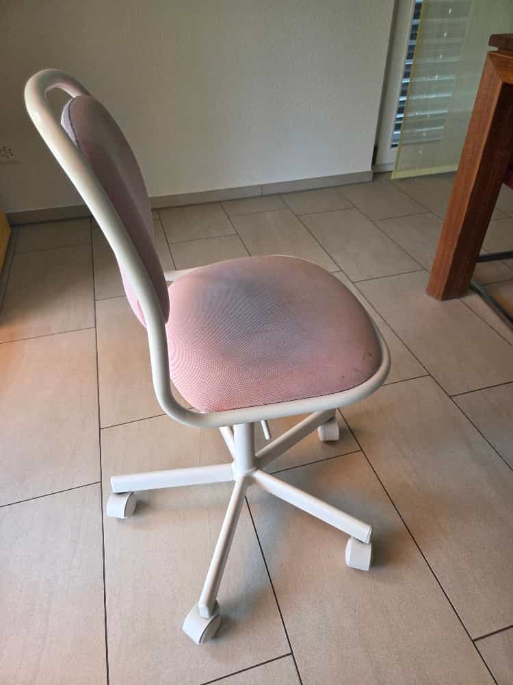 Kinderstuhl, rosa-weiss, höhenverstellbar