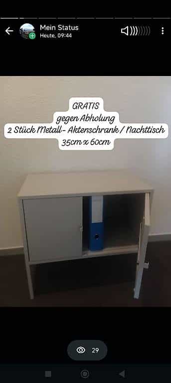 Aktenschrank / Nachttisch Metall