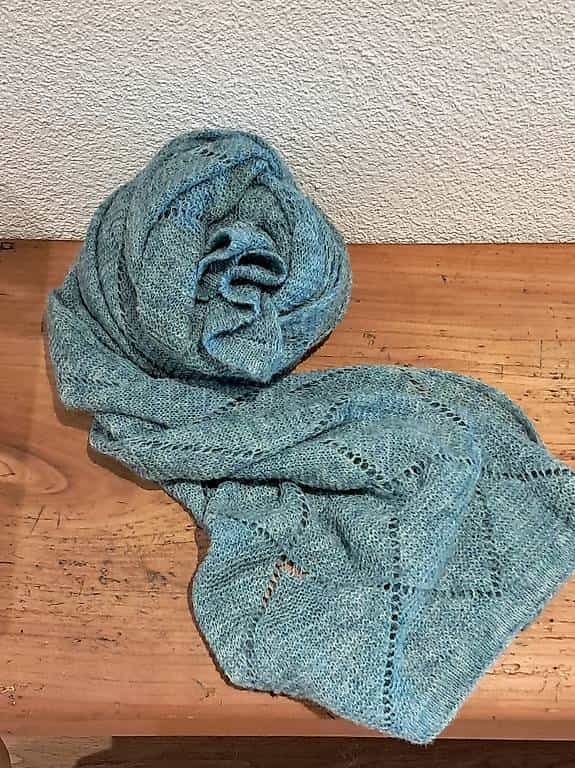 Strickschal mintgrün