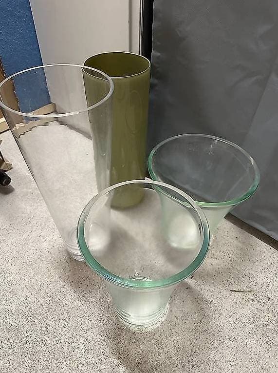 4 Glas-Vasen