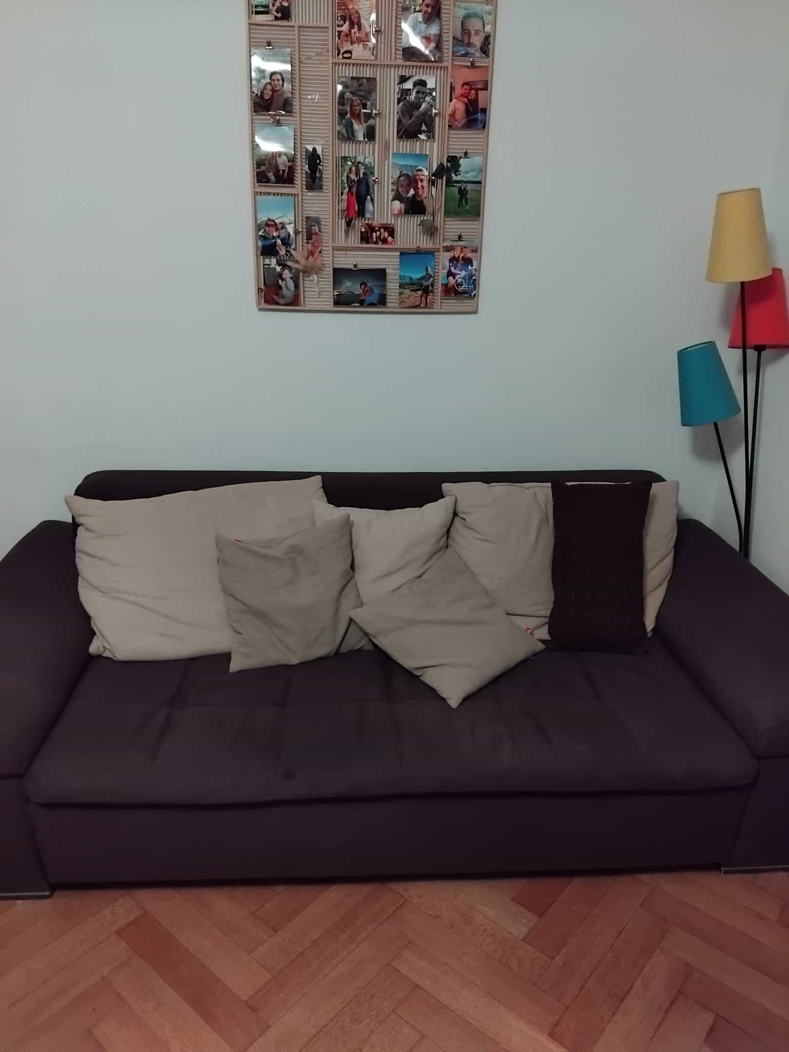Sofa 2-Sitzer und Sessel, dunkelblau