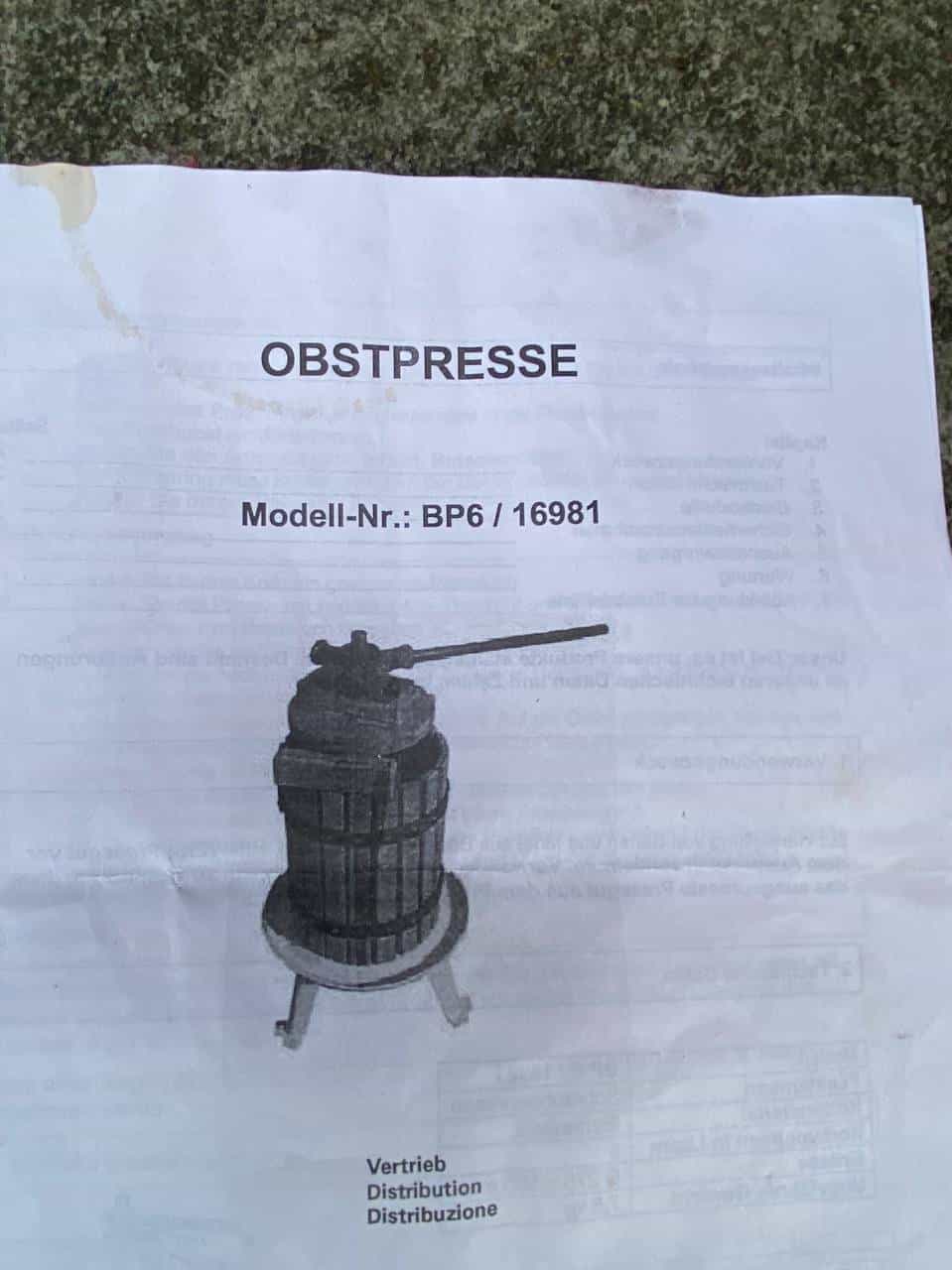 Obstpresse/Fruchtpresse