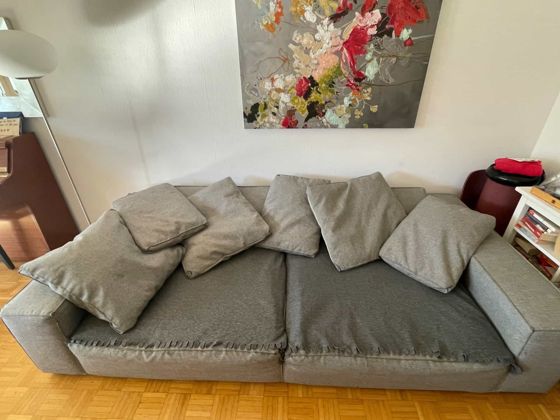 Sofa, 3-Sitzer, grau meliert