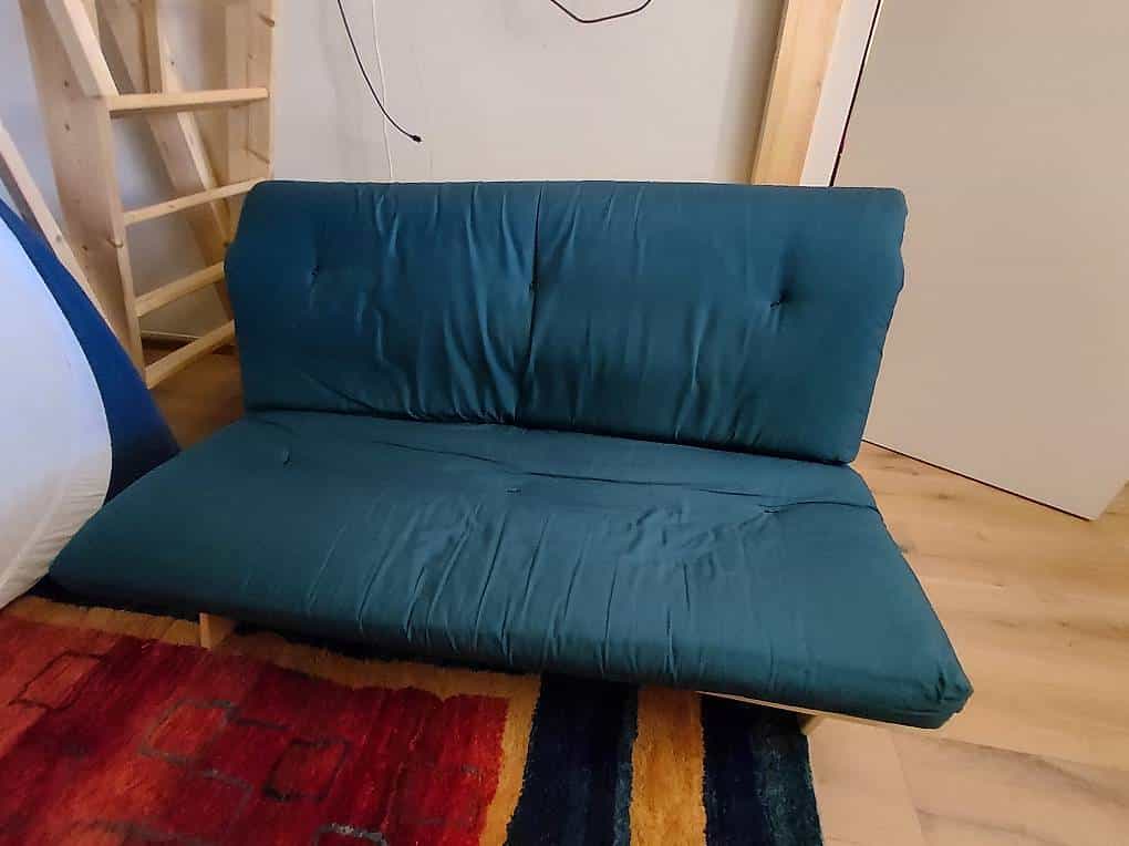 Futon Schlafsofa Petrol