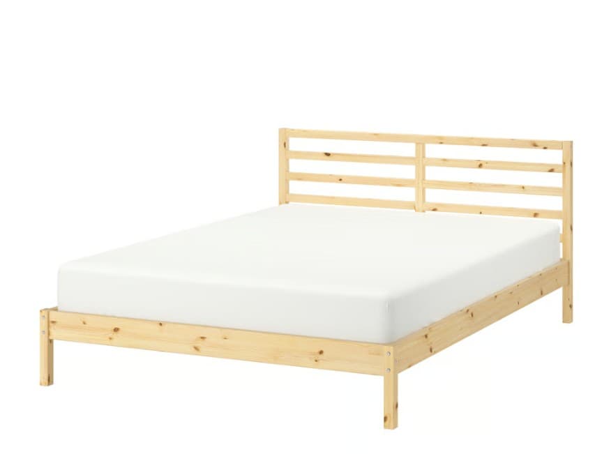 Lit IKEA Tarva, bois naturel 140 cm , 2 lits et 1 matelas & bibliothèque ikea