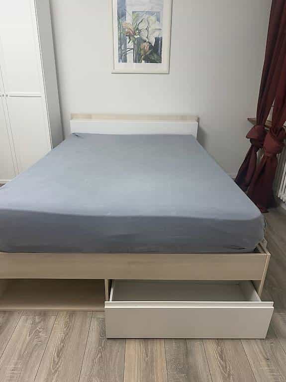 Bett mit viel Stauraum (140x220) inkl. Matratze & Lattenrost