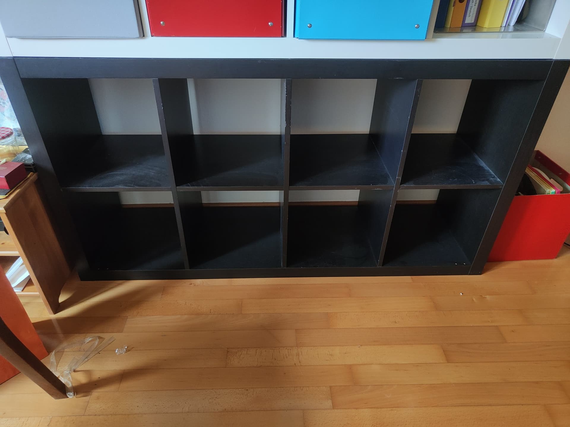 Regal 4x2 Fächer, schwarz
