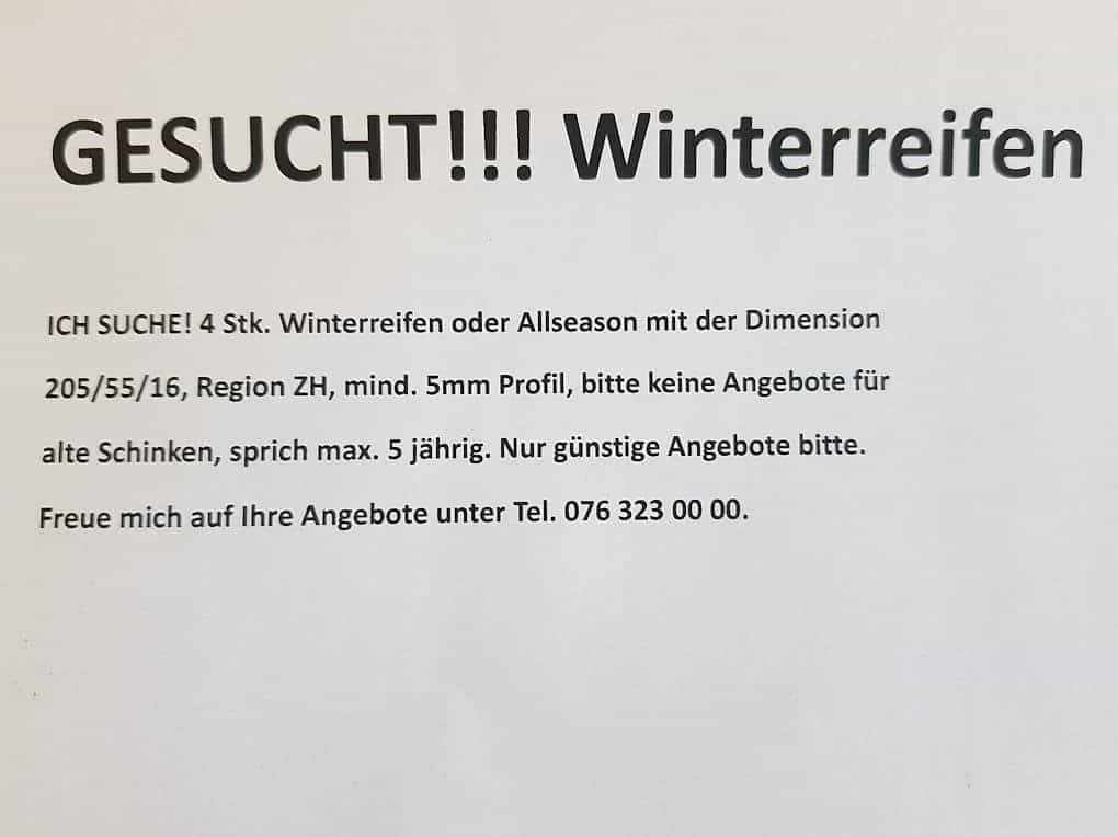 "most wanted", Winterreifen 205/55/16, nur guter Zustand!