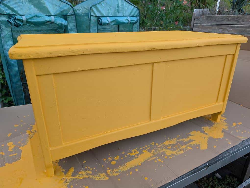 Truhe Holztruhe Sitzbank Stauraum