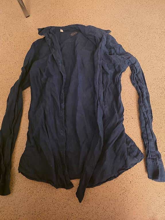 Klassische Bluse aus Leinen Grösse 34