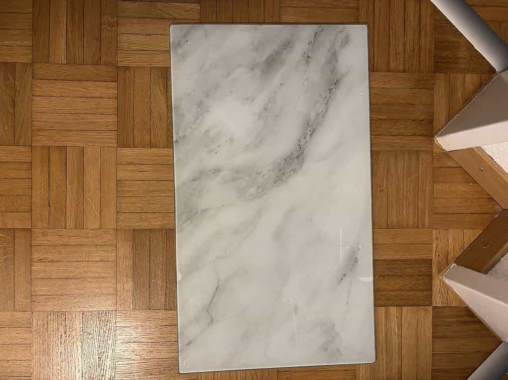 Glasplatte / Tischplatte in Marmoroptik gratis