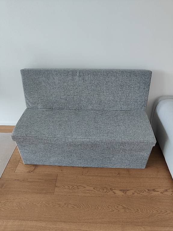 Sitzbank mit Stauraum und Lehne HBT 73 x 114 x 38 cm