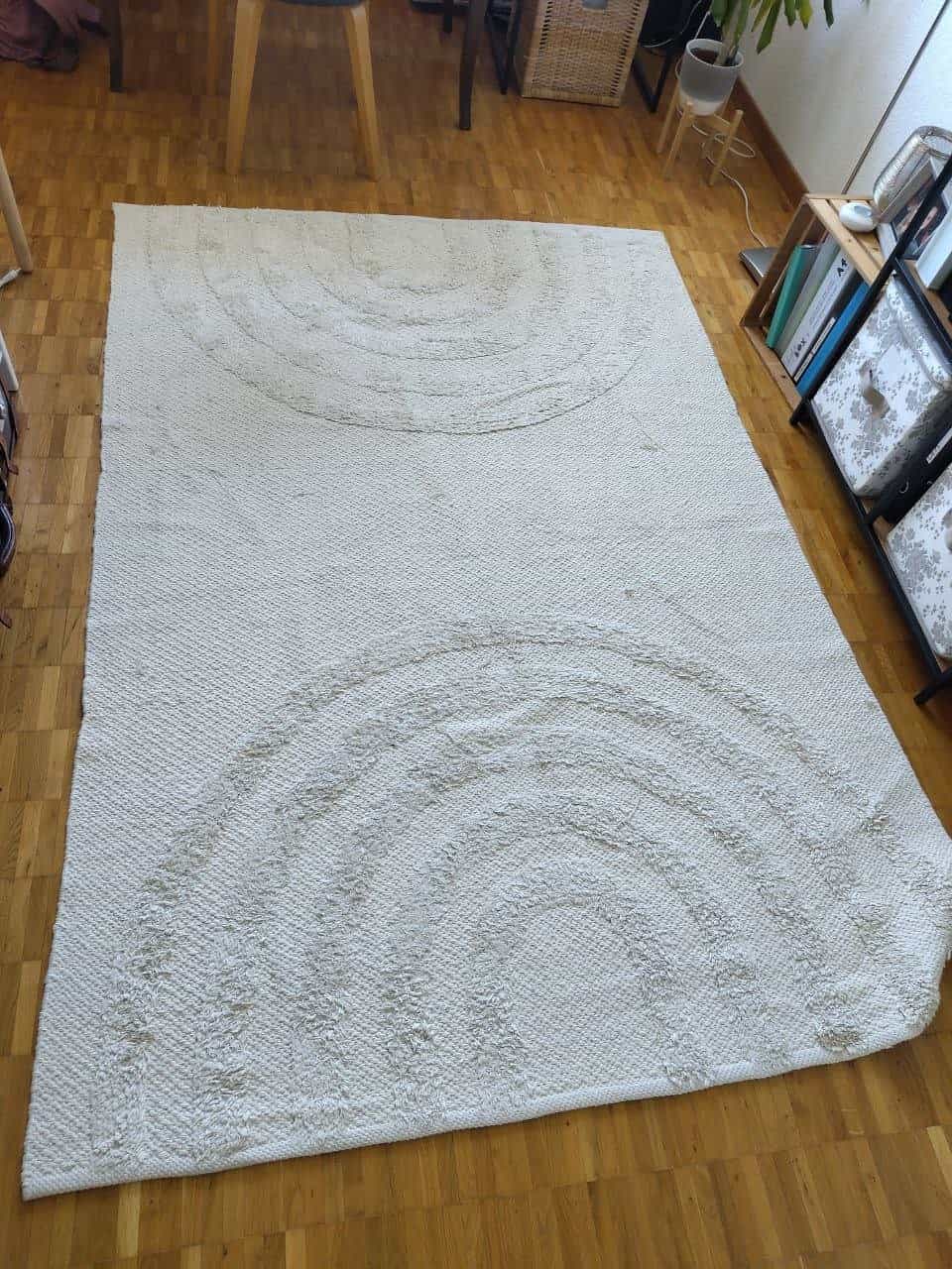 Teppich Weiss/Beige 200x140 cm
