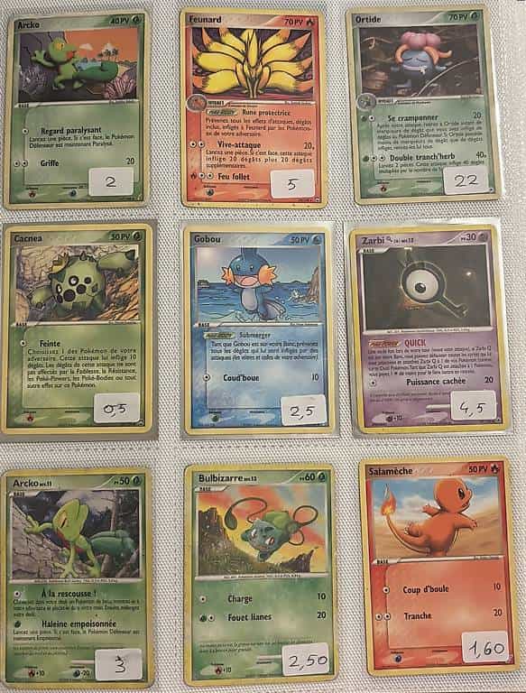 Anciennes cartes pokémons