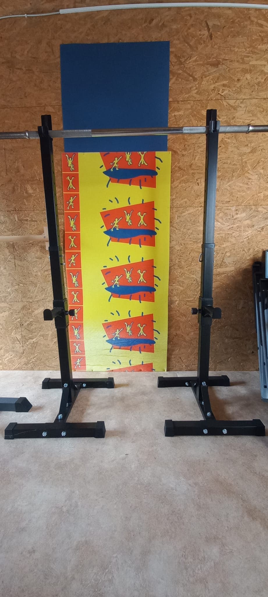 Freistehende Kniebeugenständer / Langhantelablage (höhenverstellbar)