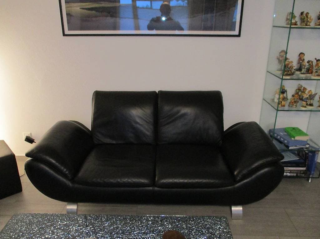 hochwertige Designer 2 + 3 Sitzer Echtledercouch von Pfister