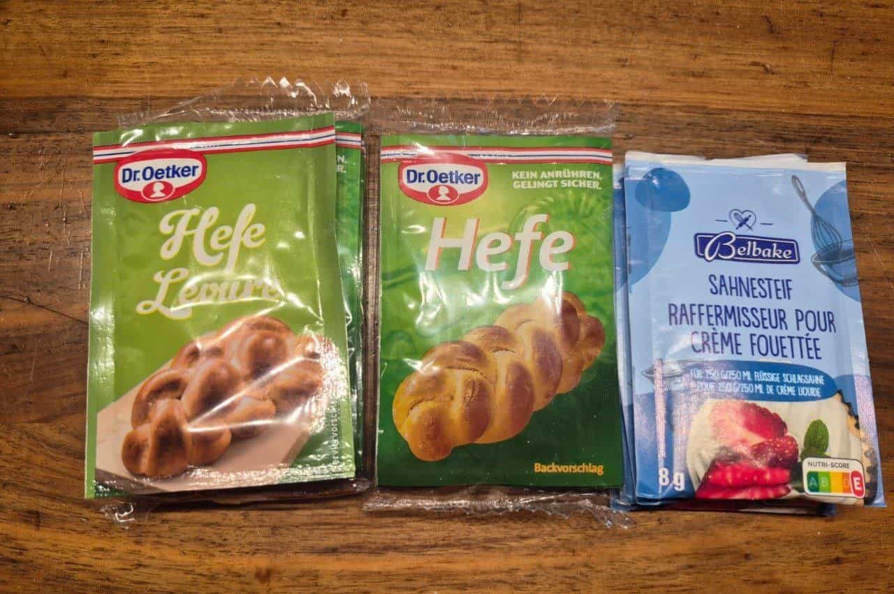 Hefe und Sahnesteiff - Backzutaten