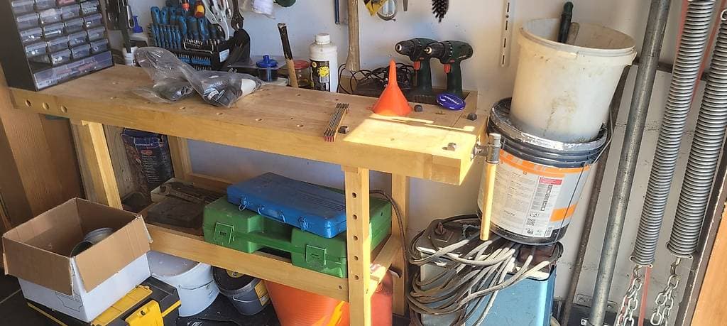 établi datelier en bois massif