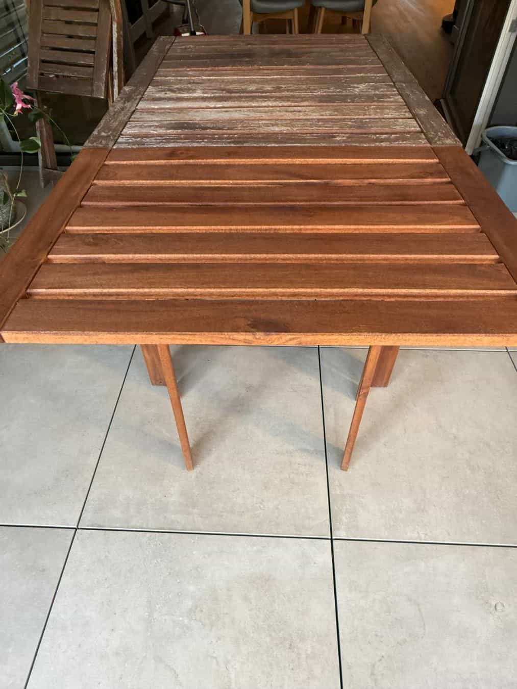 Wooden side table, dark brown