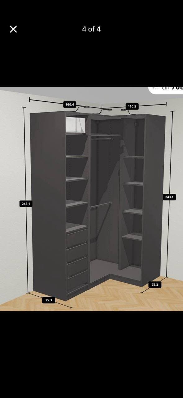Pax Eckschrank und 50cm Schrank