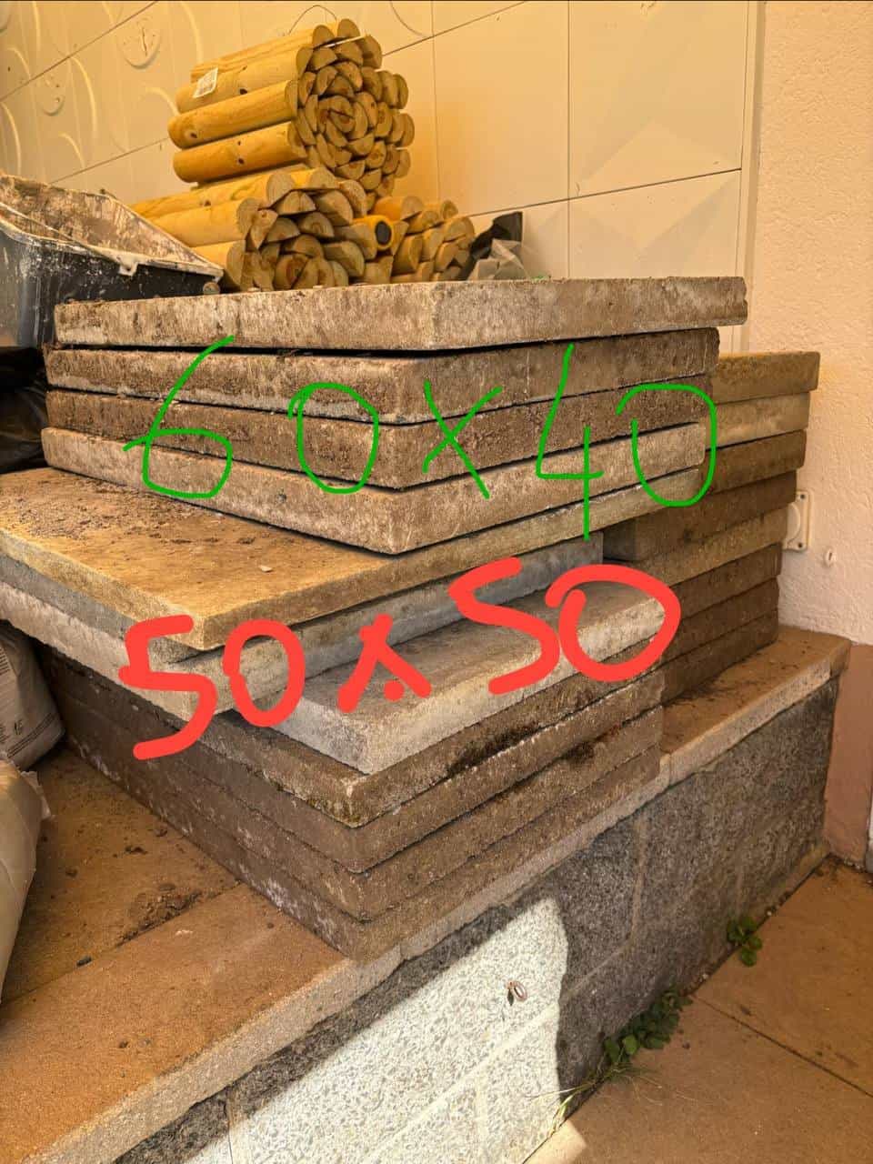 Gebrauchte Terassenplatten