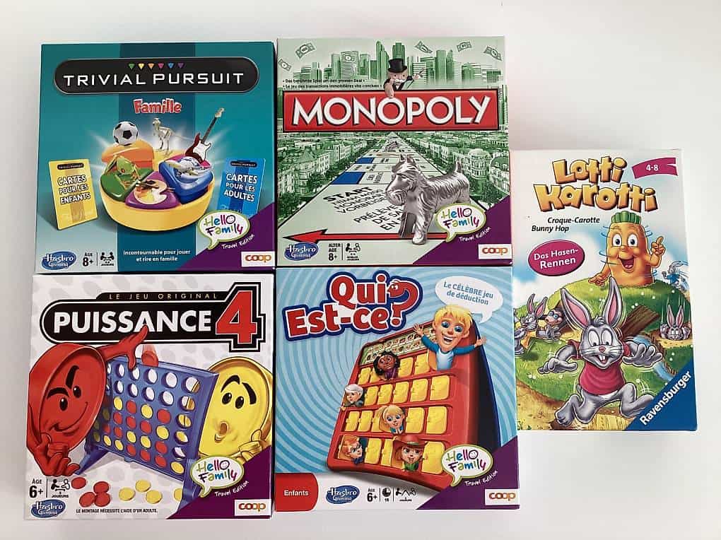 Lot de 5 jeux de société mini à donner
