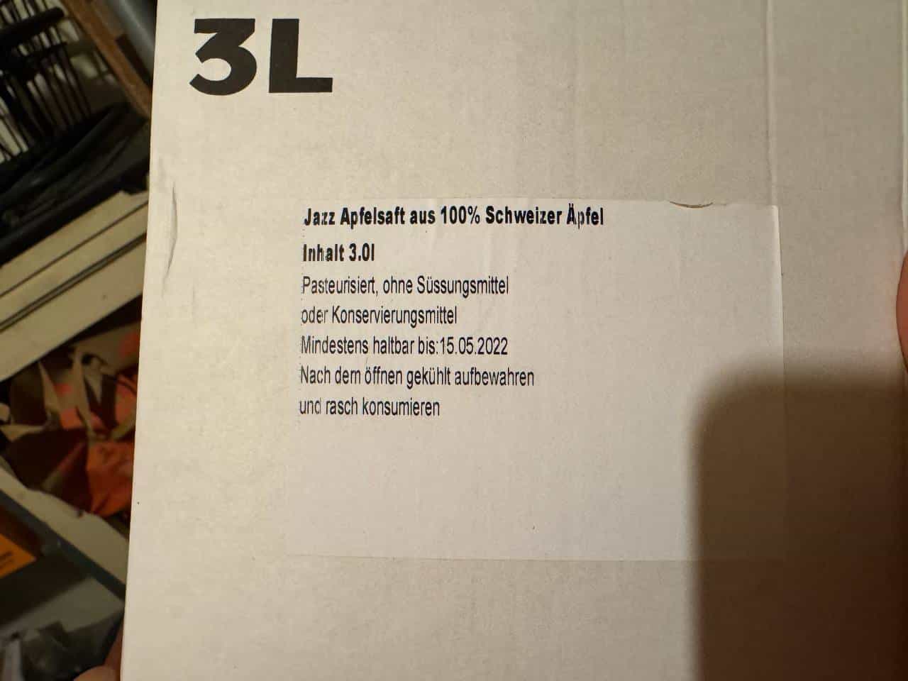 Apfelsaft gratis - 6x 3L Packungen