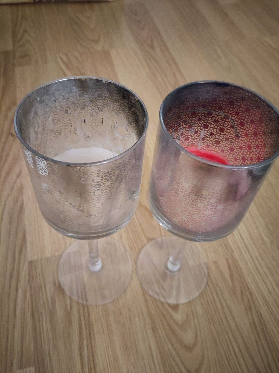 Kerzen-Gläser mit Muster