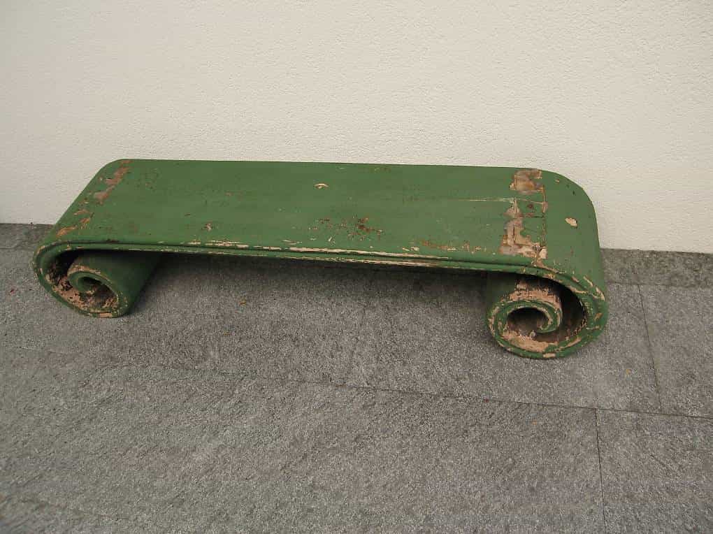 Holz-Bänkli aus Asien in grün