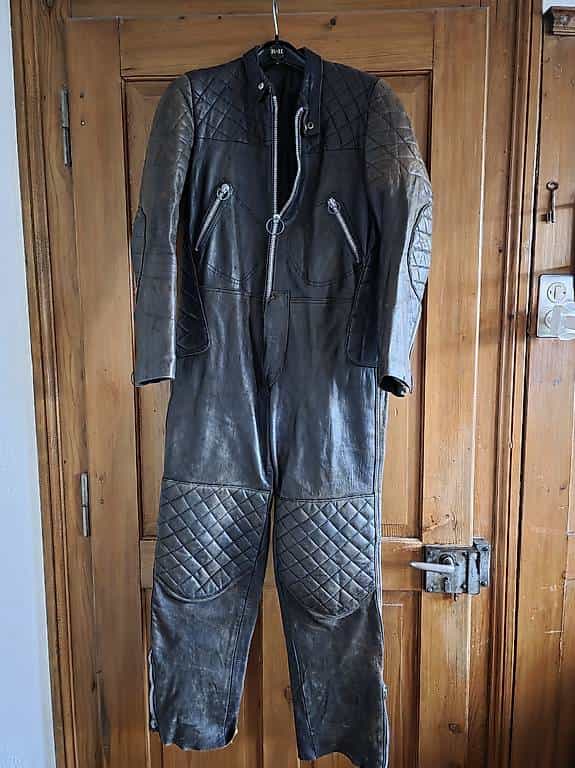 Vintage Motorrad Lederkombi