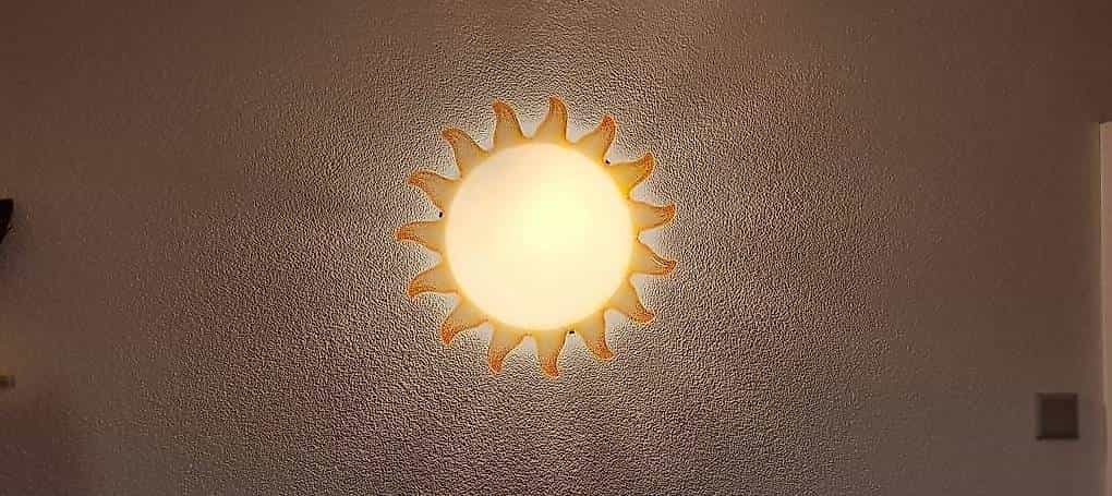 2 Kinder Lampen Decke Wand Sonne LED