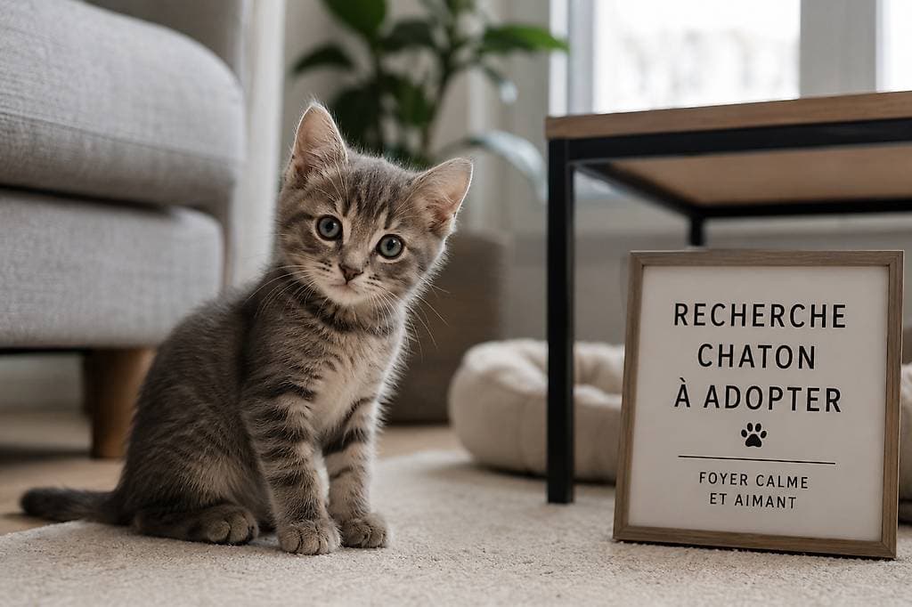 Recherche chaton à adopter foyer calme et sérieux