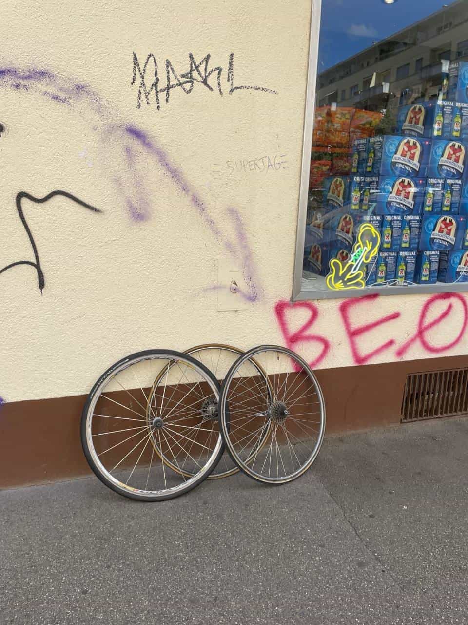 Fahrradfelgen (abgeplatzt)