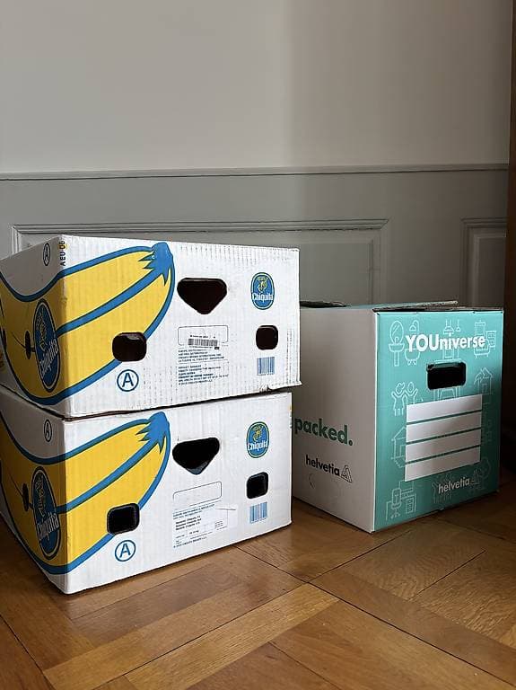 Zügelkisten & Bananenkisten gratis abzugeben