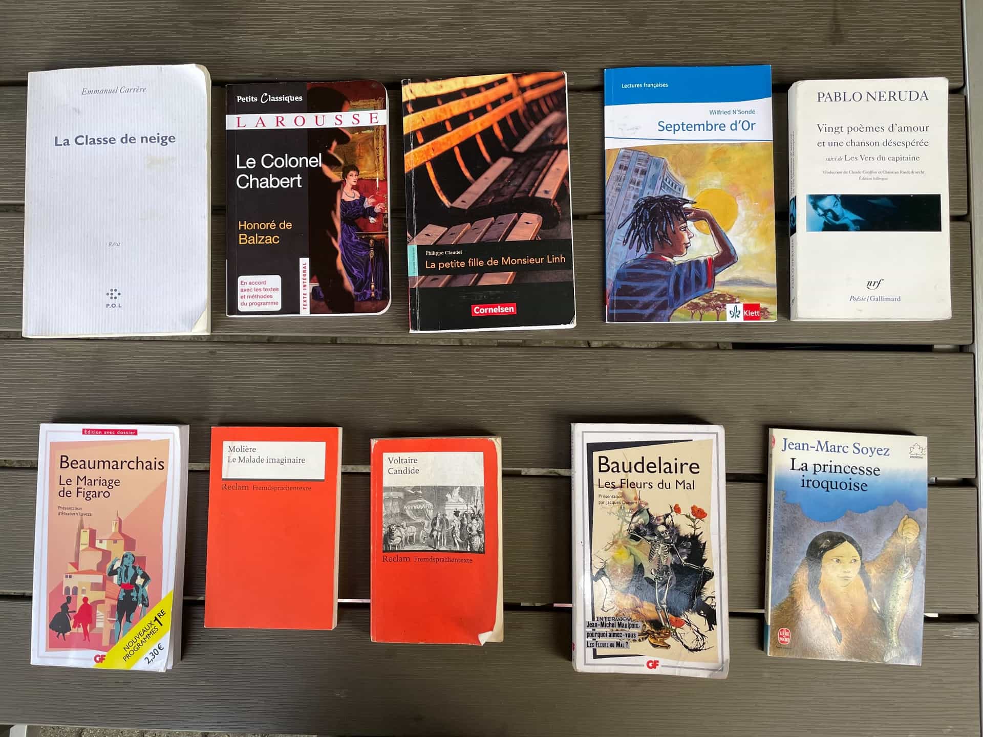 Französische Bücher und Lehrmittel, Konvolut
