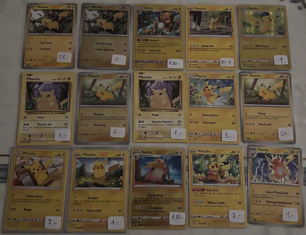 Pikachu et raichu