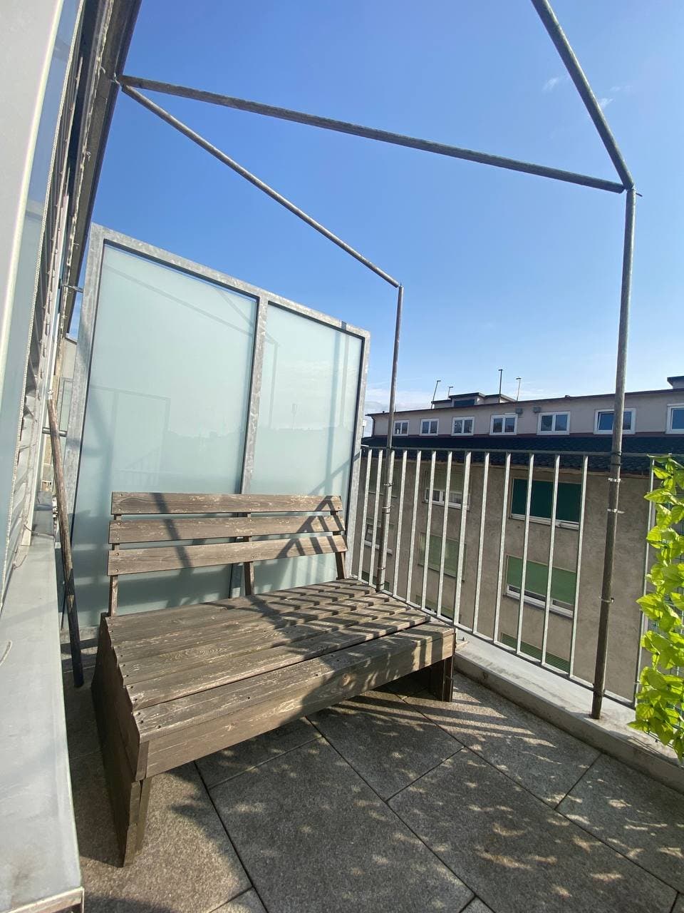 Gartenbank 120x80cm mit Kissen