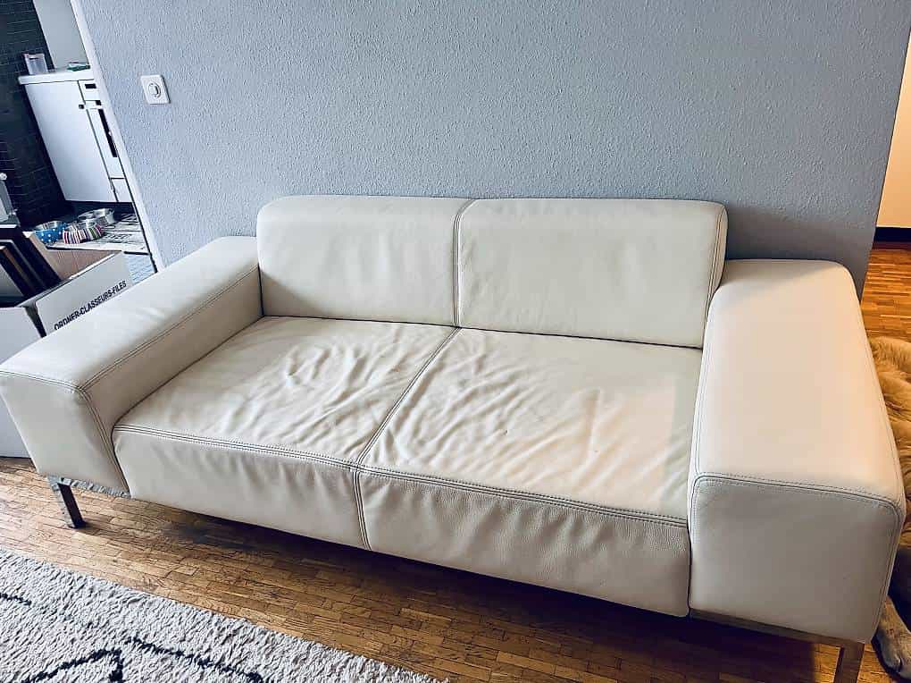 Canapé design cuir blanc