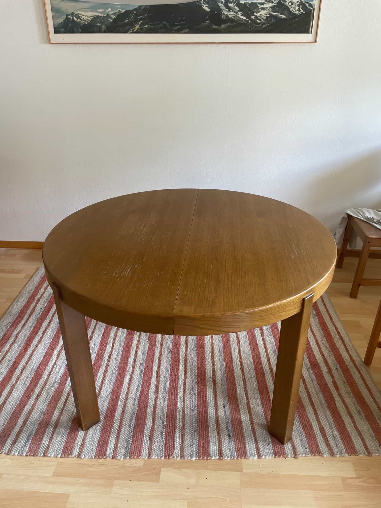 Esstisch, rund, Holz, braun